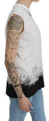 Dsquared² White Sleeveless T-shirt Tank Cotton Top -   -  Dsquared².