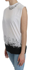 Dsquared² White Sleeveless T-shirt Tank Cotton Top -   -  Dsquared².