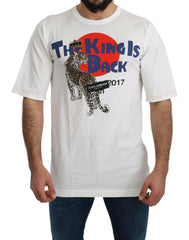 Dolce & Gabbana White Leopard Royal Top T-shirt -   -  Dolce & Gabbana.