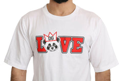 Dolce & Gabbana White Love Panda Print Top T-shirt -   -  Dolce & Gabbana.