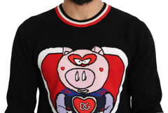 Dolce & Gabbana Black Cashmere Pig of the Year Pullover Sweater -   -  Dolce & Gabbana.