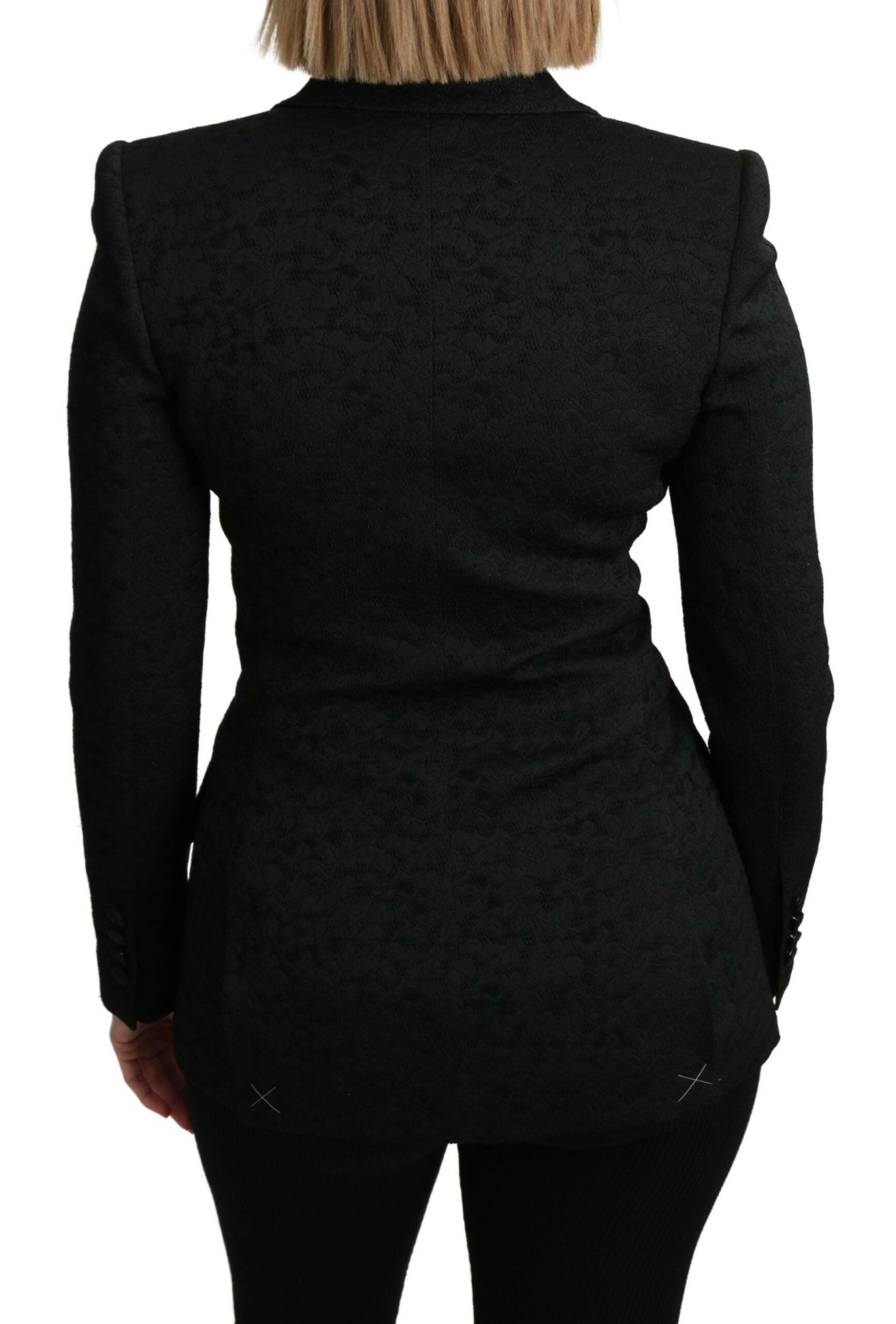 Dolce & Gabbana Black Brocade Single Breasted Blazer Jacket -   -  Dolce & Gabbana.