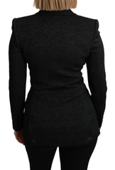 Dolce & Gabbana Black Brocade Single Breasted Blazer Jacket -   -  Dolce & Gabbana.