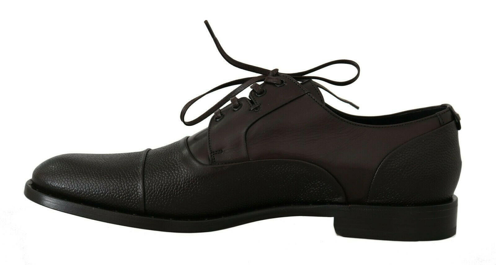Dolce & Gabbana Brown Leather Laceups Dress Mens Shoes -   -  Dolce & Gabbana.