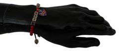 Dolce & Gabbana Red Blue Beaded DG LOVES LONDON Flag Branded Bracelet -   -  Dolce & Gabbana.
