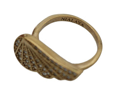 Nialaya Gold Wing Clear CZ 925 Silver Authentic Women -   -  Nialaya.