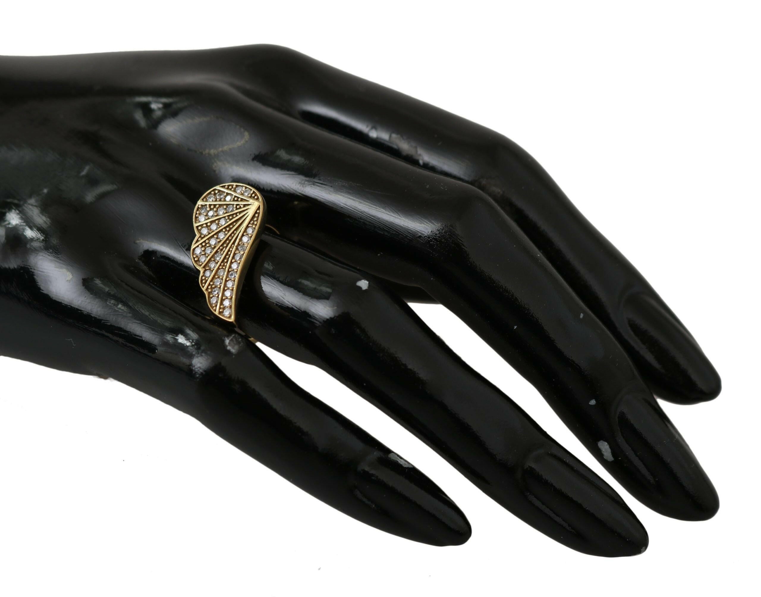 Nialaya Gold Wing Clear CZ 925 Silver Authentic Women -   -  Nialaya.