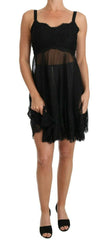 Dolce & Gabbana Black Silk Lace Dress Chemise Lingerie -   -  Dolce & Gabbana.
