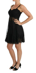 Dolce & Gabbana Black Silk Lace Dress Chemise Lingerie -   -  Dolce & Gabbana.