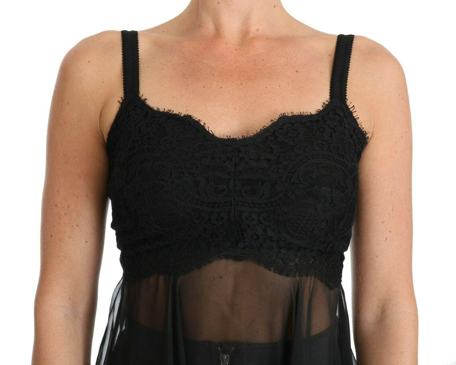 Dolce & Gabbana Black Silk Lace Dress Chemise Lingerie -   -  Dolce & Gabbana.