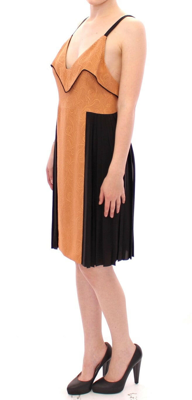 FILOS Black Bronze Silk Sleeveless Above Sheath Dress -   -  FILOS.