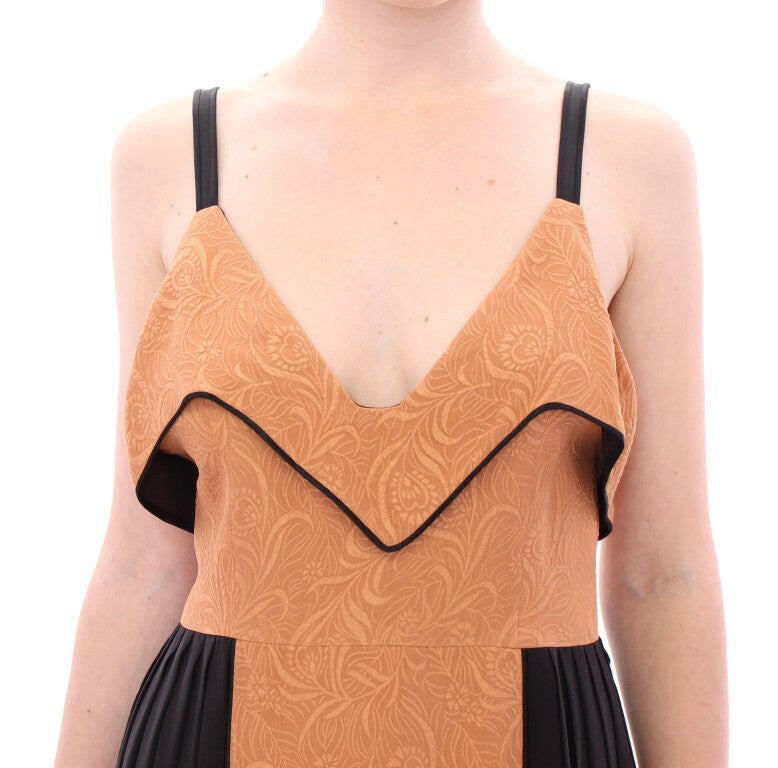 FILOS Black Bronze Silk Sleeveless Above Sheath Dress -   -  FILOS.