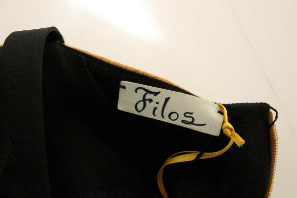 FILOS Black Bronze Silk Sleeveless Above Sheath Dress -   -  FILOS.