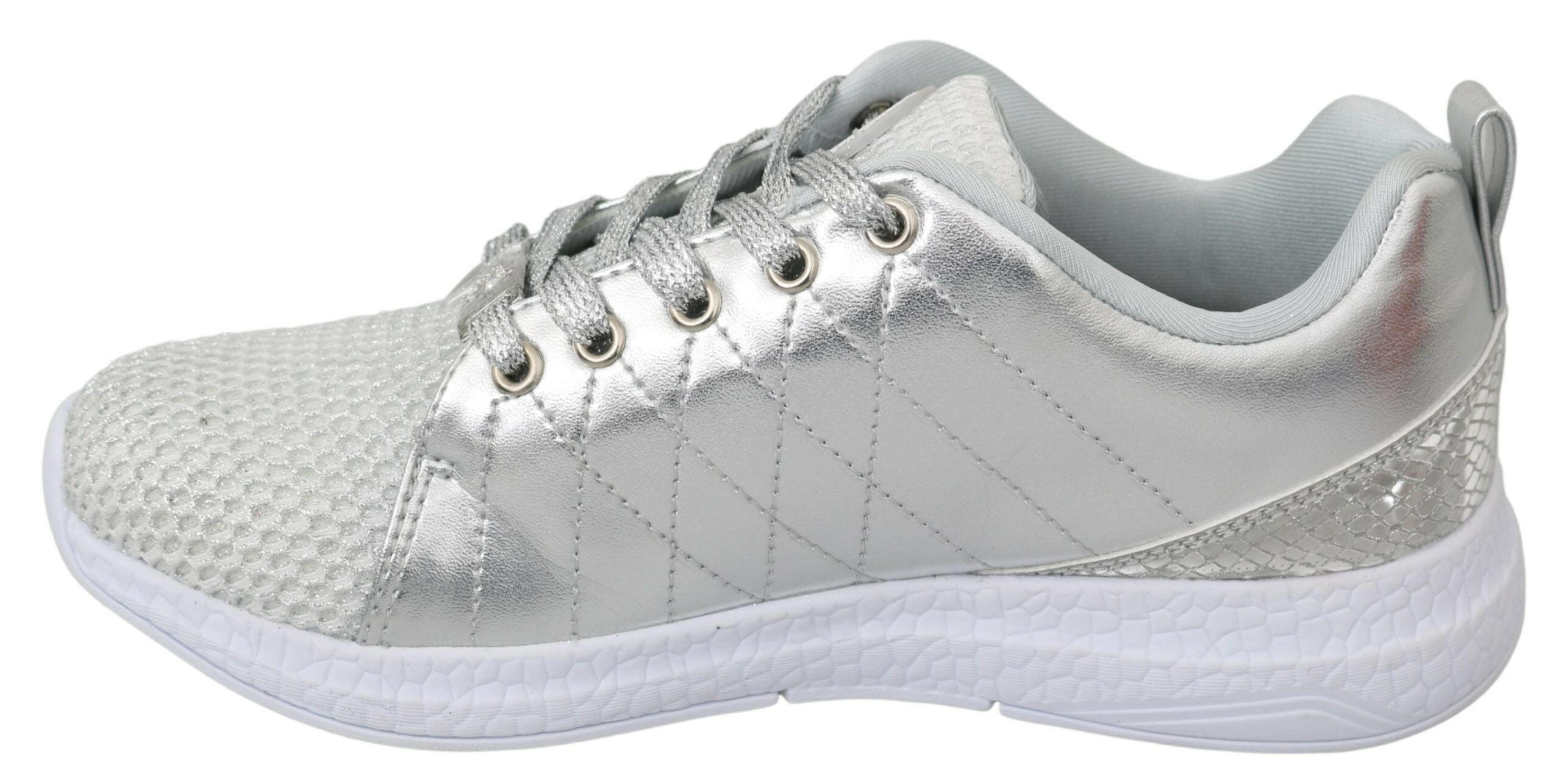 Philipp Plein Gisella Silver Polyester Sneakers Shoes -   -  Philipp Plein.