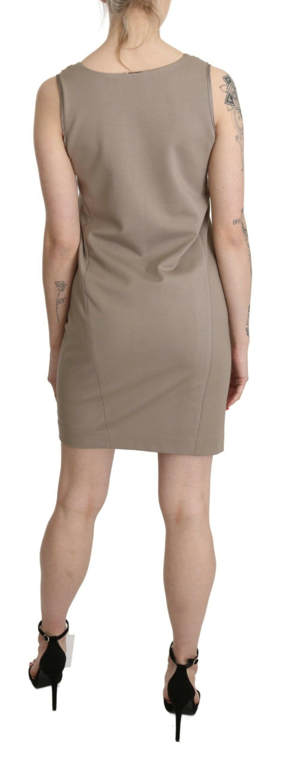 Liu Jo Brown Sequined V-neck Sleeveless Sheath Mini Dress -   -  Liu Jo.