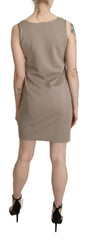 Liu Jo Brown Sequined V-neck Sleeveless Sheath Mini Dress -   -  Liu Jo.