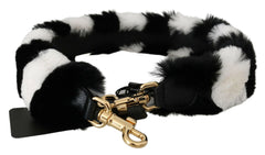 Dolce & Gabbana Black White Lapin Fur Accessory Shoulder Strap -   -  Dolce & Gabbana.