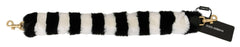 Dolce & Gabbana Black White Lapin Fur Accessory Shoulder Strap -   -  Dolce & Gabbana.