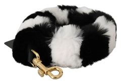 Dolce & Gabbana Black White Lapin Fur Accessory Shoulder Strap -   -  Dolce & Gabbana.
