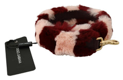 Dolce & Gabbana Pink Red Lapin Fur Accessory Shoulder Strap -   -  Dolce & Gabbana.