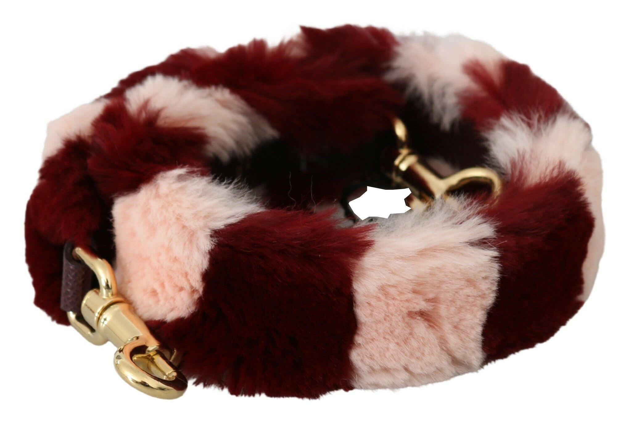Dolce & Gabbana Pink Red Lapin Fur Accessory Shoulder Strap -   -  Dolce & Gabbana.