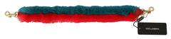 Dolce & Gabbana Red Blue Rabbit Fur Leather Shoulder Strap -   -  Dolce & Gabbana.