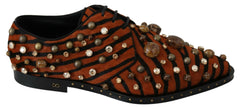 Dolce & Gabbana Orange Pony Hair Crystal Dress Broque Shoes -   -  Dolce & Gabbana.
