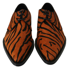 Dolce & Gabbana Orange Pony Hair Formal Dress Broque Shoes -   -  Dolce & Gabbana.