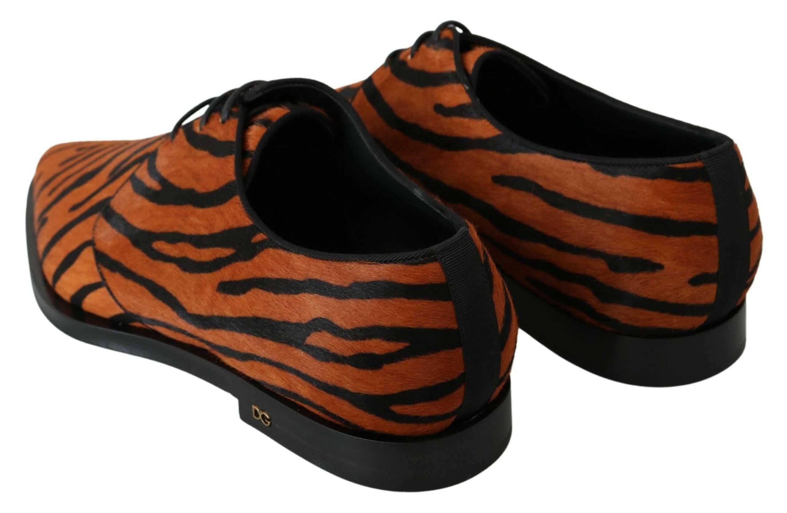 Dolce & Gabbana Orange Pony Hair Formal Dress Broque Shoes -   -  Dolce & Gabbana.