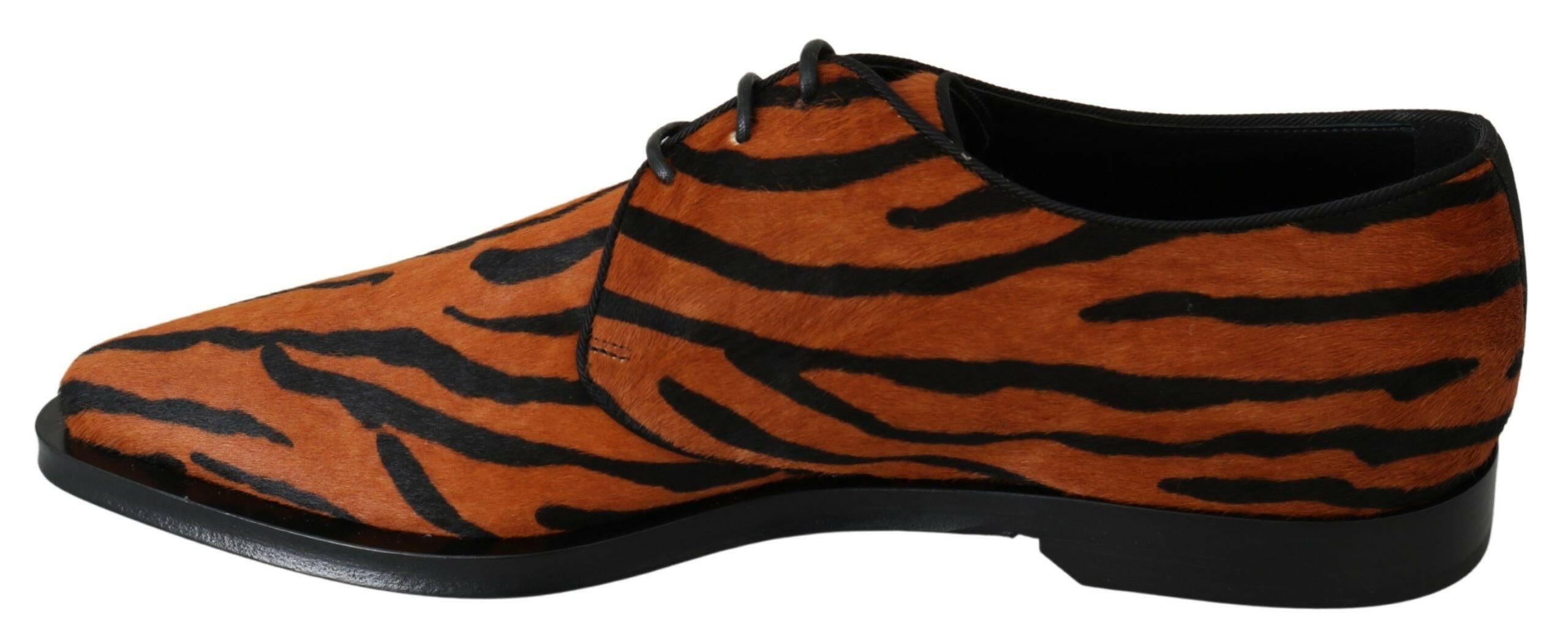 Dolce & Gabbana Orange Pony Hair Formal Dress Broque Shoes -   -  Dolce & Gabbana.