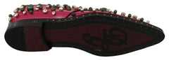 Dolce & Gabbana Pink Leather Crystals Dress Broque Shoes -   -  Dolce & Gabbana.