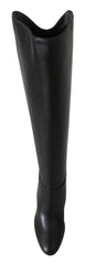 Jimmy Choo Elegant Black Calf Leather Heeled Boots -   -  Jimmy Choo.