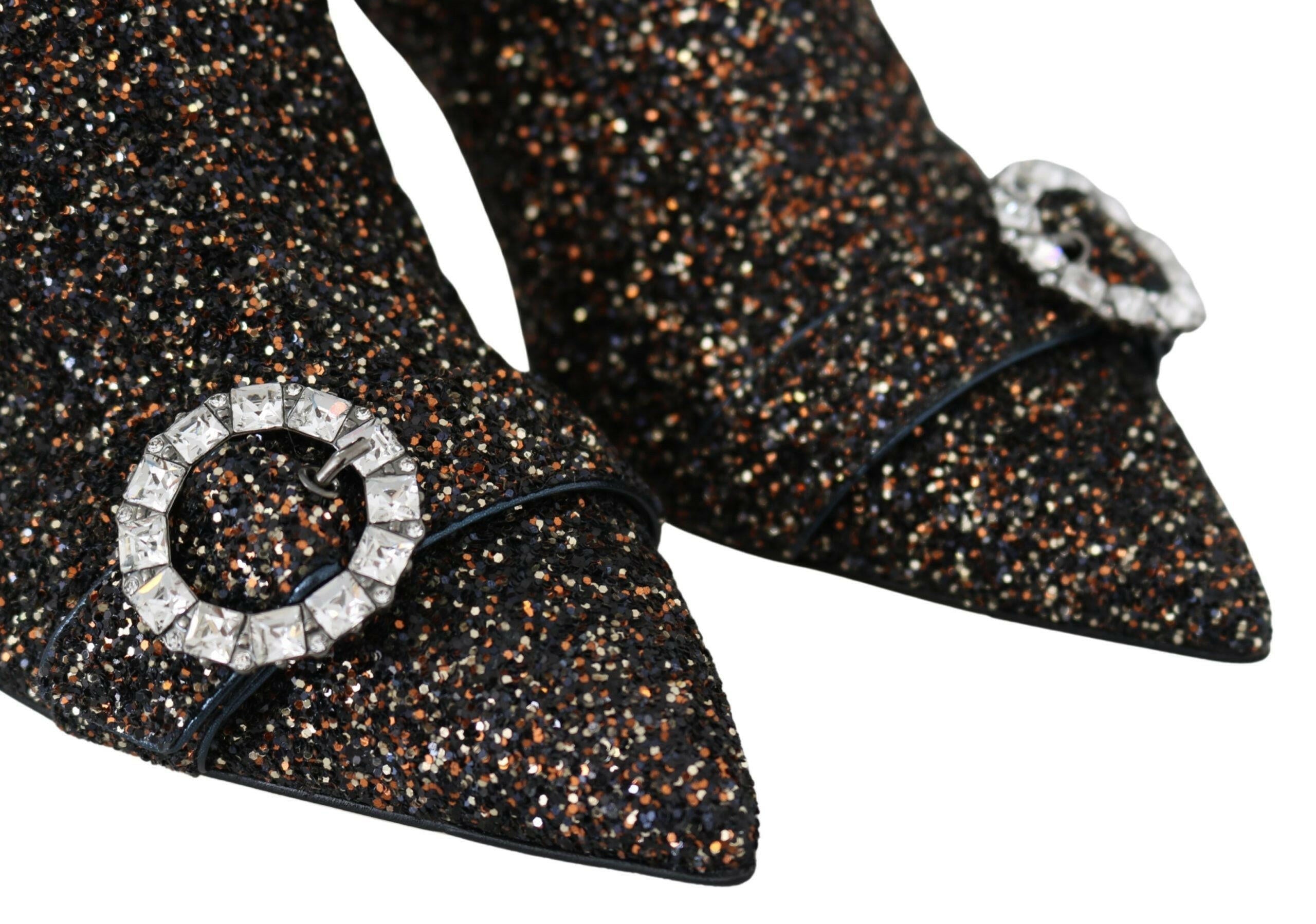 Jimmy Choo Amethyst Mix Hanover Heeled Glitter Boots -   -  Jimmy Choo.