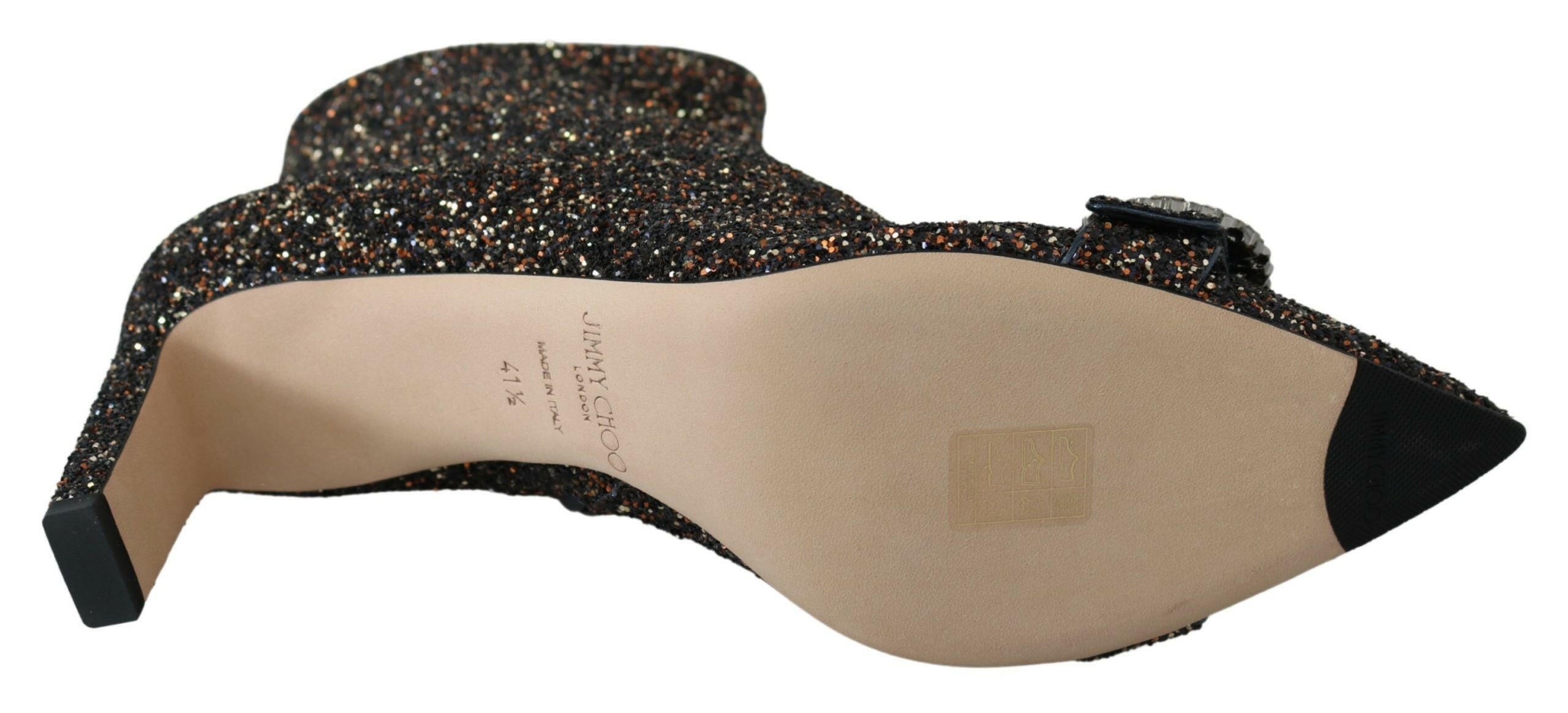 Jimmy Choo Amethyst Mix Hanover Heeled Glitter Boots -   -  Jimmy Choo.