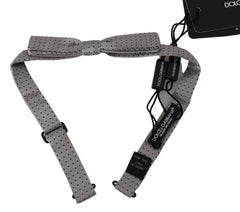 Dolce & Gabbana Gray Polka Dot Mens Necktie Papillon Bow Tie -  Neckties, Men -  Dolce & Gabbana.