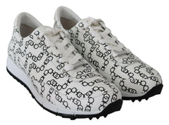 Jimmy Choo Elegant Monochrome Leather Sneakers -   -  Jimmy Choo.