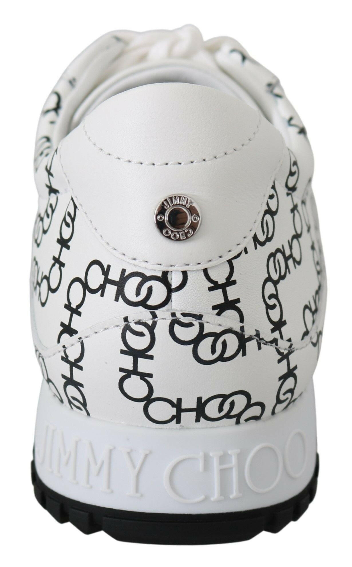 Jimmy Choo Elegant Monochrome Leather Sneakers -   -  Jimmy Choo.