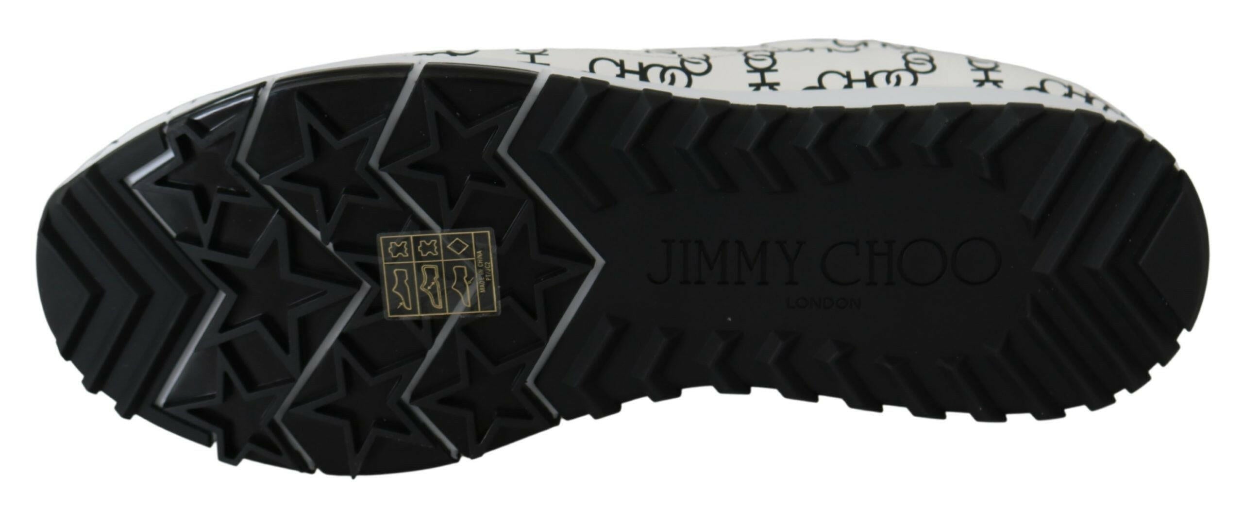 Jimmy Choo Elegant Monochrome Leather Sneakers -   -  Jimmy Choo.
