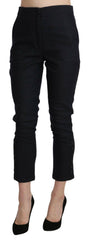 Ermanno Scervino Black High Waist Capri Cropped Cotton Pants -   -  Ermanno Scervino.