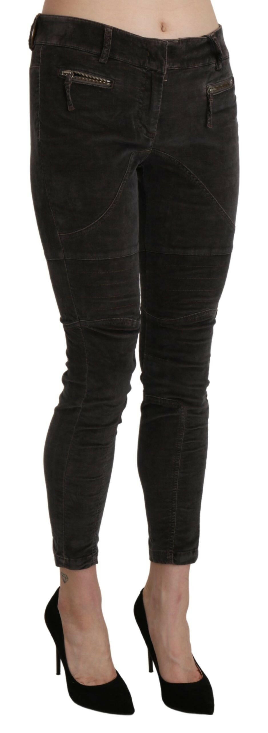 Ermanno Scervino Brown Velvet Capri Cropped Cotton Pants -   -  Ermanno Scervino.