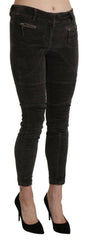 Ermanno Scervino Brown Velvet Capri Cropped Cotton Pants -   -  Ermanno Scervino.