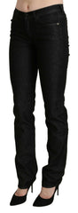 Ermanno Scervino Black Mid Waist Skinny Slim Denim Trouser -   -  Ermanno Scervino.