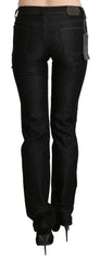 Ermanno Scervino Black Mid Waist Skinny Slim Denim Trouser -   -  Ermanno Scervino.