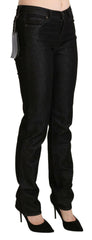 Ermanno Scervino Black Mid Waist Skinny Slim Denim Trouser -   -  Ermanno Scervino.