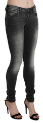 Acht Black Gray Washed Skinny Trouser Cotton Jeans -   -  Acht.