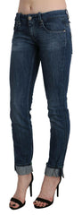 Acht Blue Washed Low Waist Skinny Denim Trouser -   -  Acht.