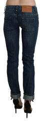Acht Blue Washed Low Waist Skinny Denim Trouser -   -  Acht.