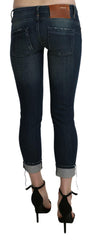 Acht Blue Washed Low Waist Skinny Cropped Denim pant -   -  Acht.