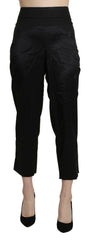 BENCIVENGA Black High Waist Straight Cropped Dress Trouser Pants -   -  BENCIVENGA.