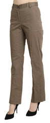 BENCIVENGA Brown High Waist Straight Dress Trouser Pants -   -  BENCIVENGA.